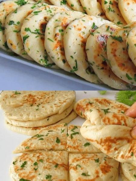 Quick and Easy Garlic Flatbreads