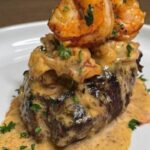 Filet Mignon with Shrimp and Lobster Cream Sauce