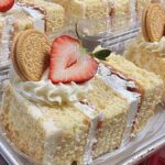 Golden Oreo with Strawberry Jam Cake Slice
