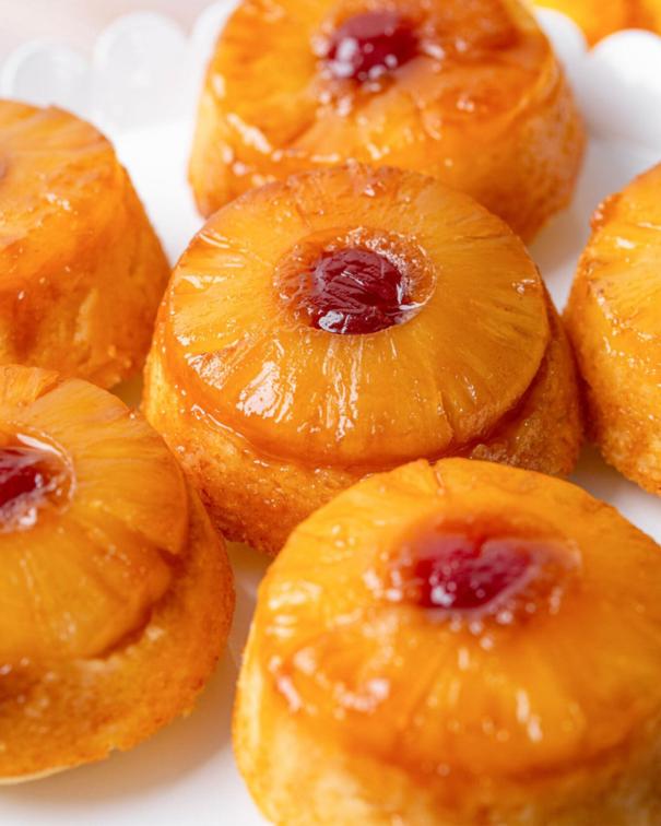 Mini Pineapple Upside-Down Cakes:
