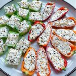 Mini Pepper and Cucumber Bites: A Creamy and Crunchy Delight