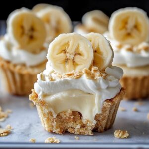 No-Bake Mini Banana Cream Pies