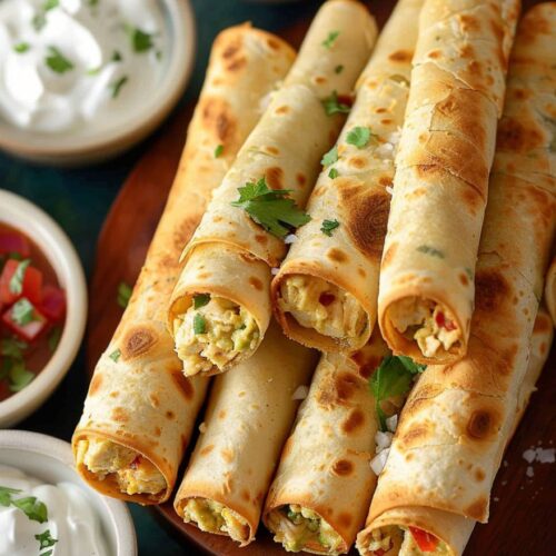 Oven-Baked Chicken Taquitos