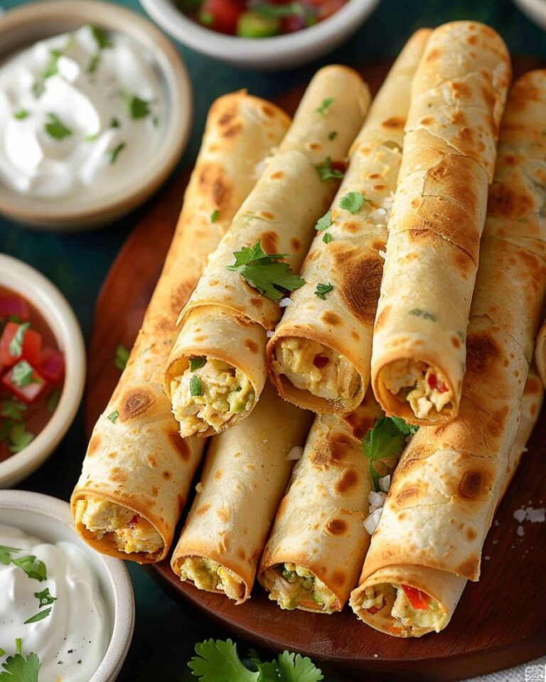 Oven-Baked Chicken Taquitos