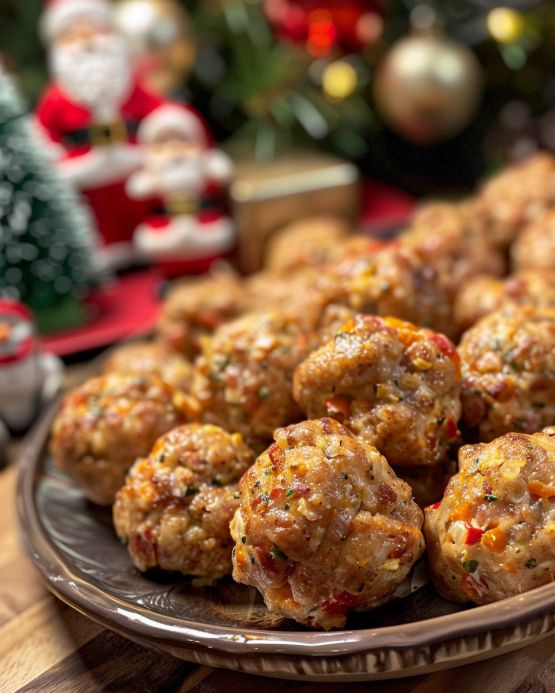 Spicy Sausage Balls with Red Lobster Biscuit Mix