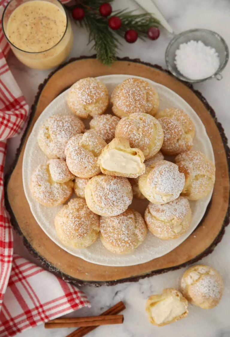 Eggnog Cream Puffs Recipe