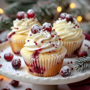 Cranberry Orange White Chocolate Cupcakes