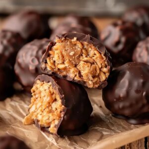 Peanut Butter Balls with Rice Krispies