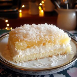 Pineapple Coconut Surprise Cake