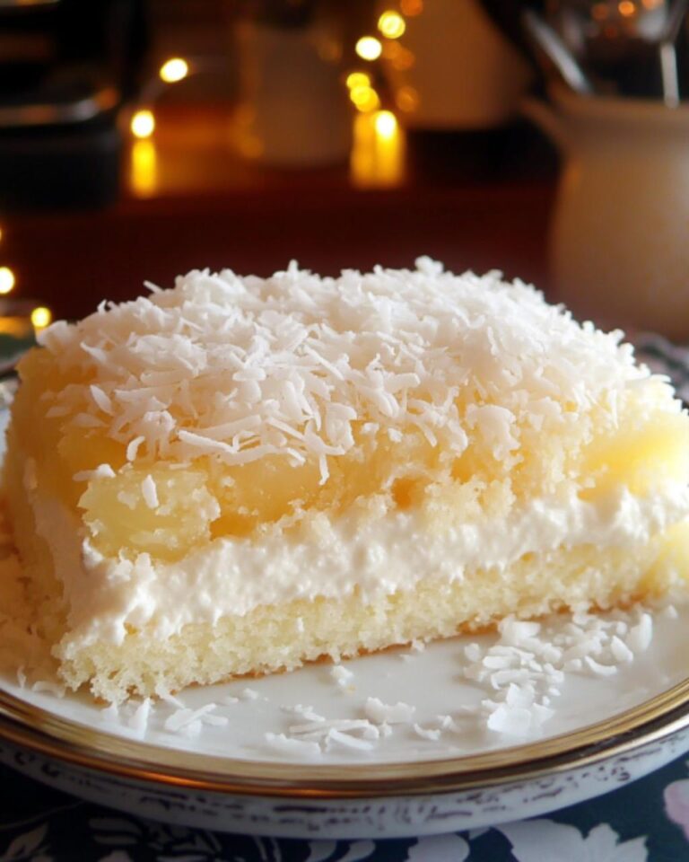 Pineapple Coconut Surprise Cake